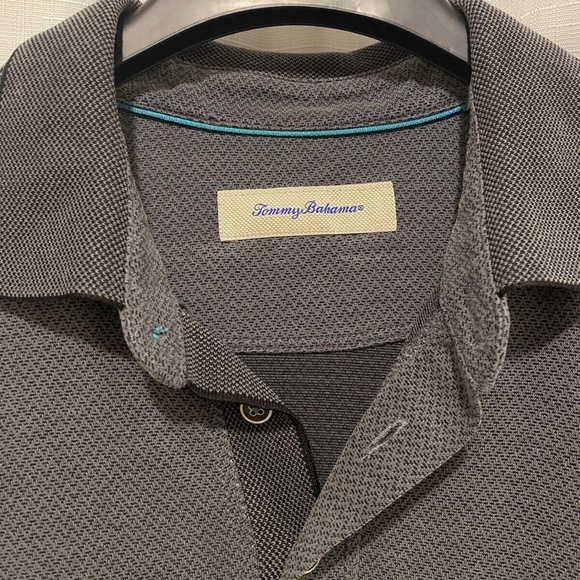 Tommy Bahama Polo Modal Poly Blend Size Large Gray - Picture 3 of 9